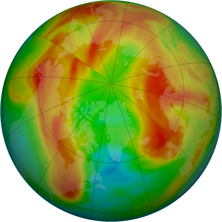 Arctic ozone map for 18 March 2007